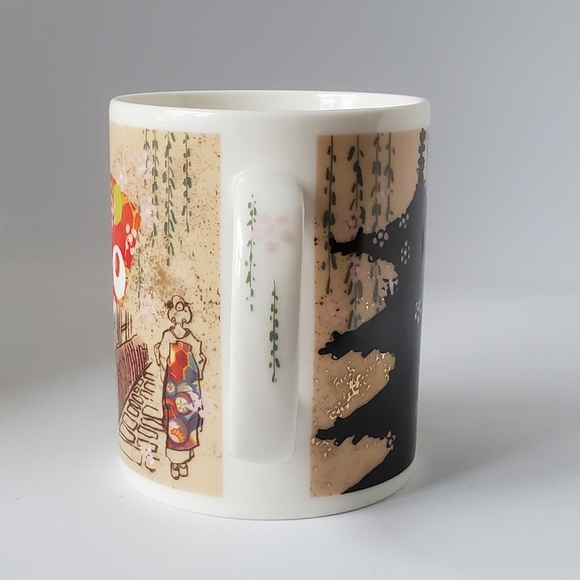 Starbucks Kyoto Mug Coffee Cup 2008 Artsy Design Series Japan City Geisha Temple - Picture 5 of 8